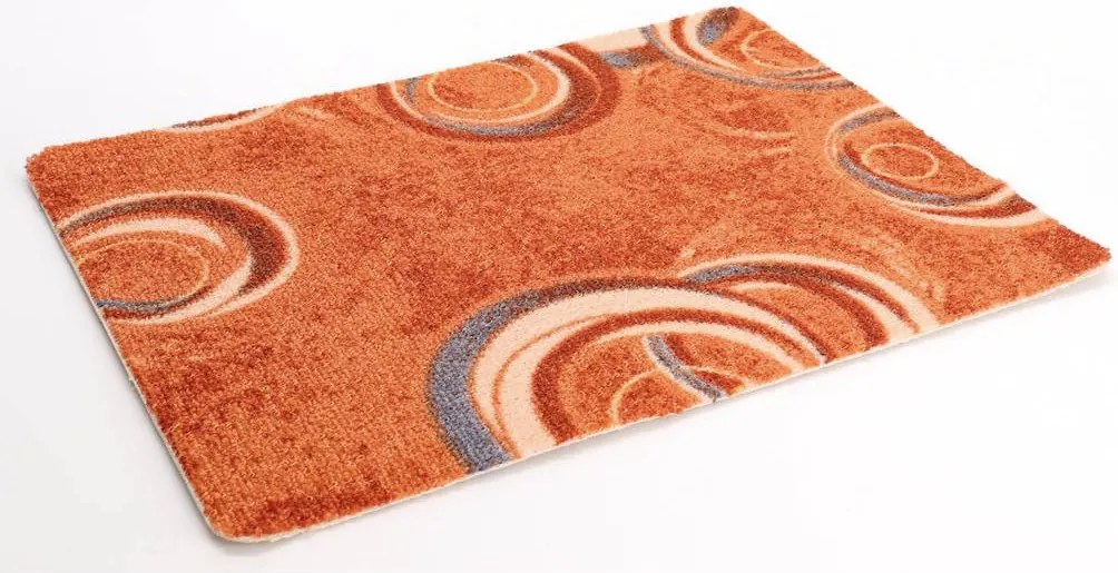 AKCIA: 60x340 cm Koberec metráž Drops 64, šíře, oranžová, filc, chodba / predsieň, ITC