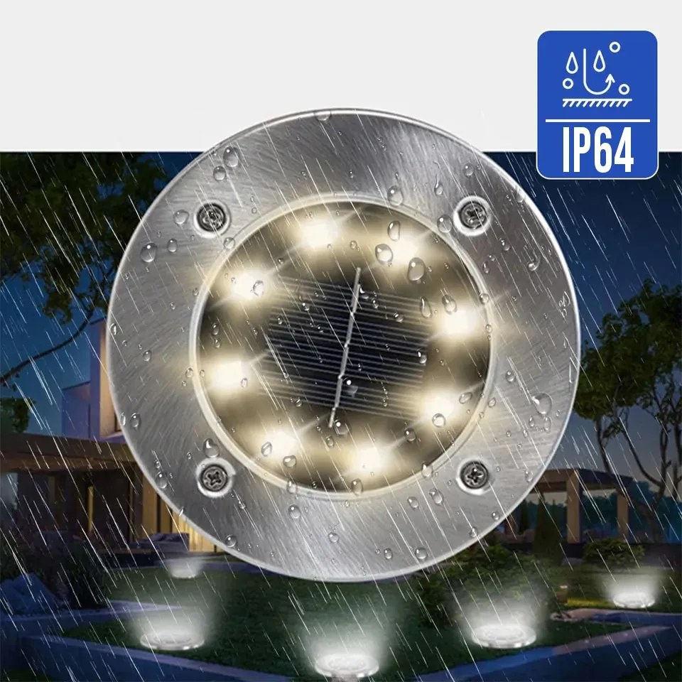 Bluegarden Toolight, LED solárna lampa 4,5cm 1ks P60048, strieborná, OGR-05685