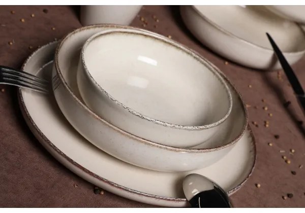 Jedálenská súprava 16 ks béžová/porcelán