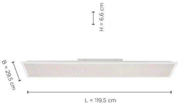 Leuchten Direkt 14762-16 - LED Stmievateľné svietidlo STARRYFLAT LED/36W/230V + DO