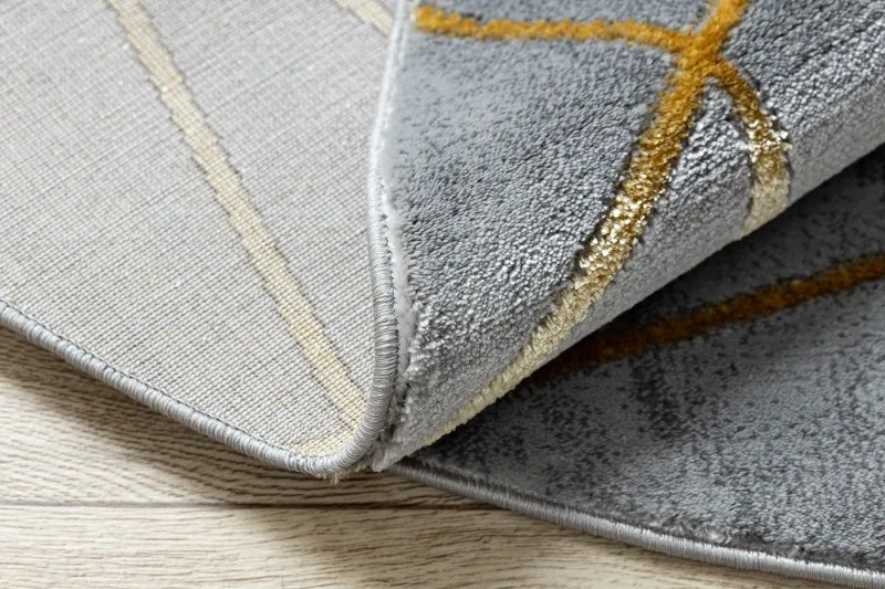 Kusový koberec Emerald 1022 grey and gold kruh, 120x120 (priemer) kruh, šedá, chodba / predsieň, Dywany Łuszczów