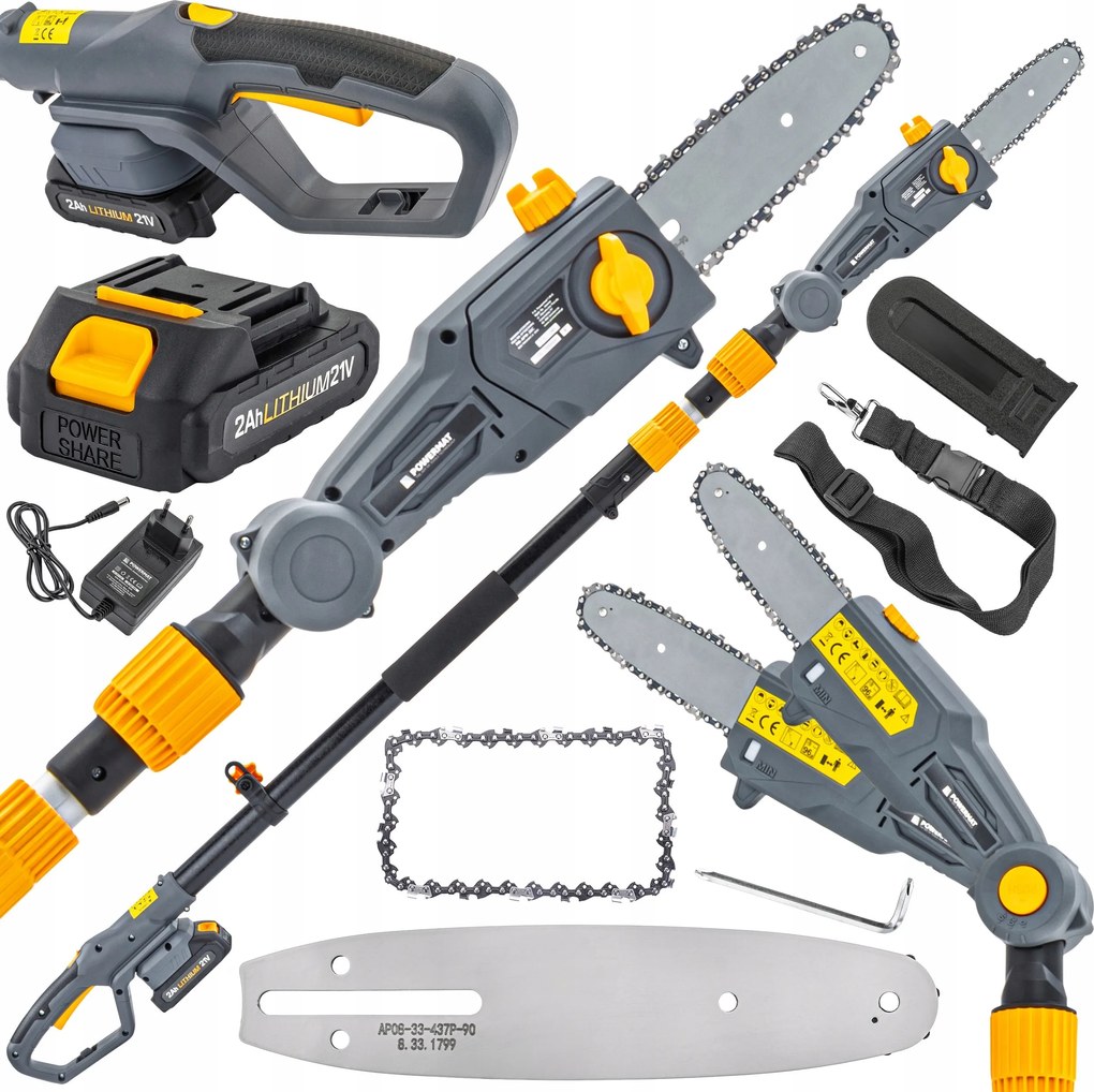 Akumulátorová Píla Na Konáre Na Výsuvnom Ramene, Prevetvovacia, Teleskopická, 2AH