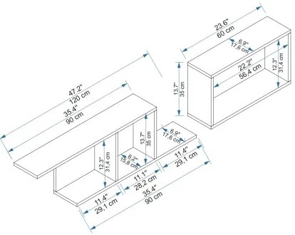 Nástenná polica NEWRA 35x150 cm borovica atlantic