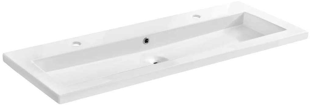 Zápustné umývadlo Spirit UM-8070 120 cm lesklé biele