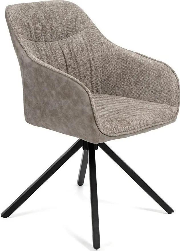 Set - 2 ks Jedálenská stolička AVENBERG LARO – otočná, šedá