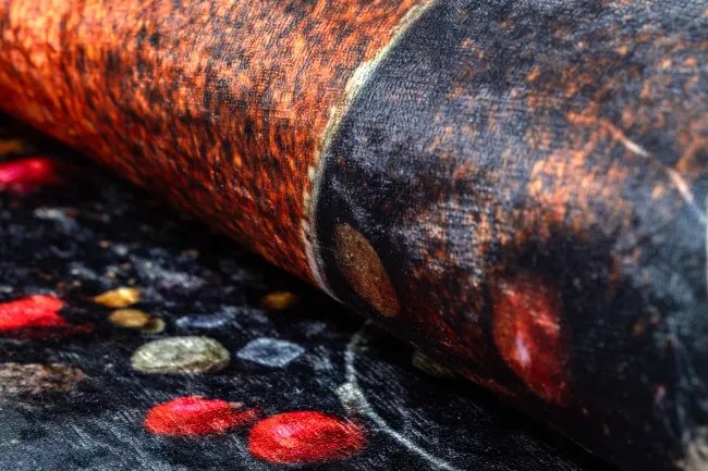 Protišmykový koberec / behúň ANDRE 9002 modrý / terakota