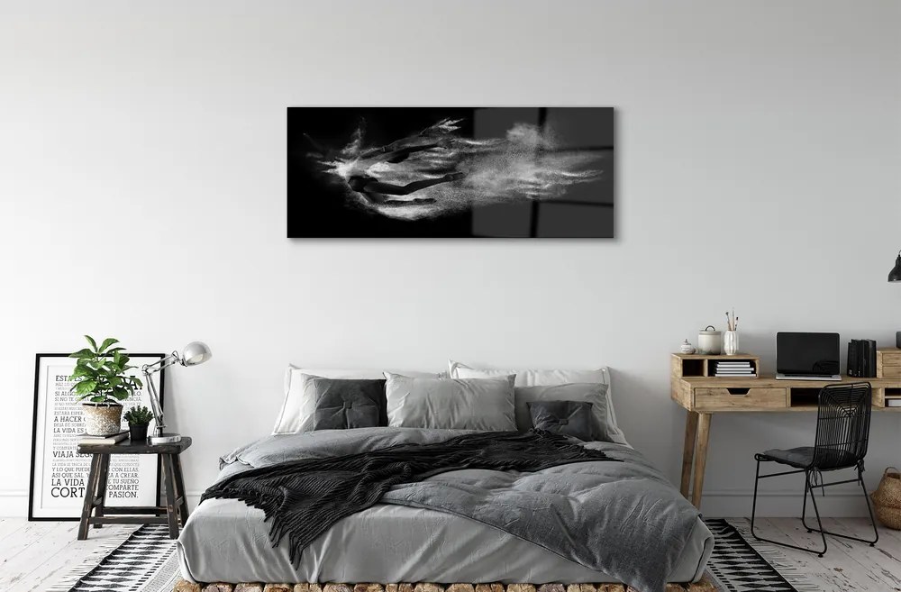 Obraz plexi Žena baletné dymové šedé pozadie 120x60 cm