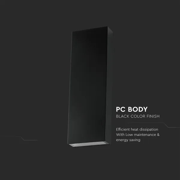 LED Vonkajšie nástenné svietidlo LED/8W/230V 4000K IP65 čierna