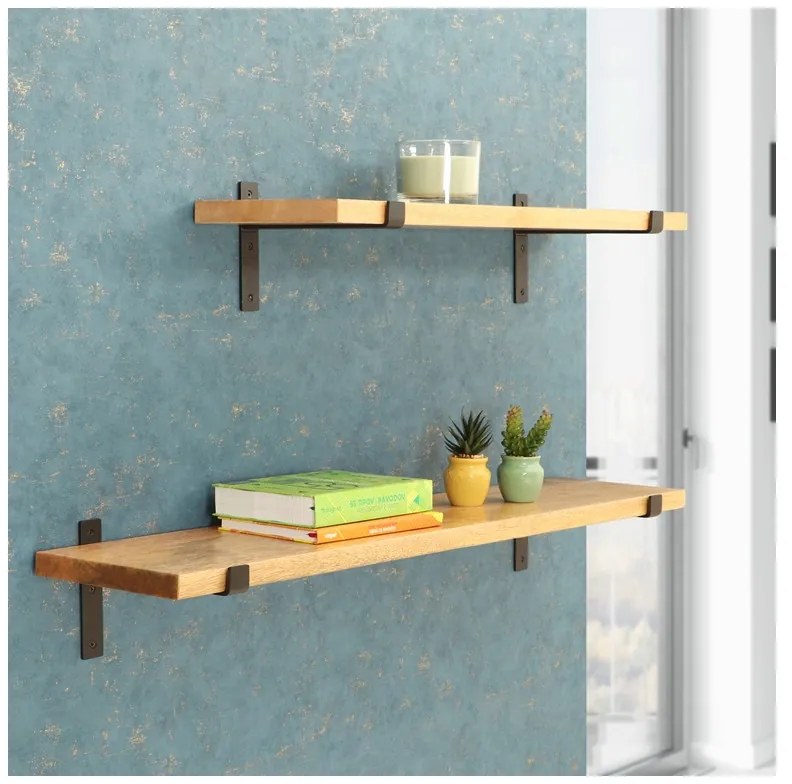 Polica na stenu s konzolou Lara 125 cm MANGO