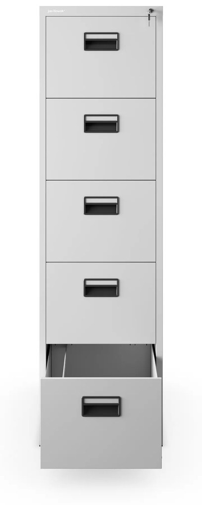 Kovová kartotéka, 5 zásuviek SARA V5, 460 x 1630 x 620 mm, šedá