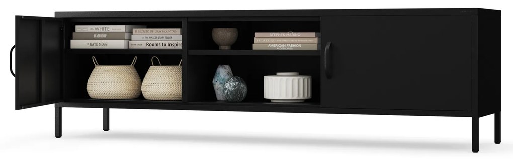 RTV skrinka XL ROSARIA 1700 x 400 x 500, čierna