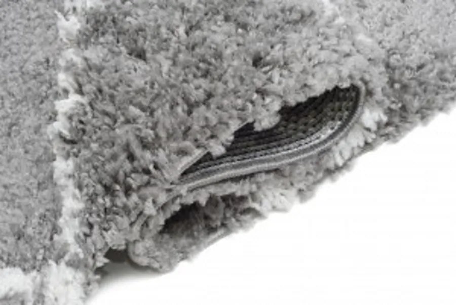 TA Koberec P129B TMAVO SIVÁ/KRÉMOVÁ BOHO Rozmer: 80x250 cm