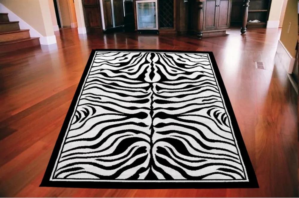 Kusový koberec PP Zebra čierno biely, Velikosti 140x190cm