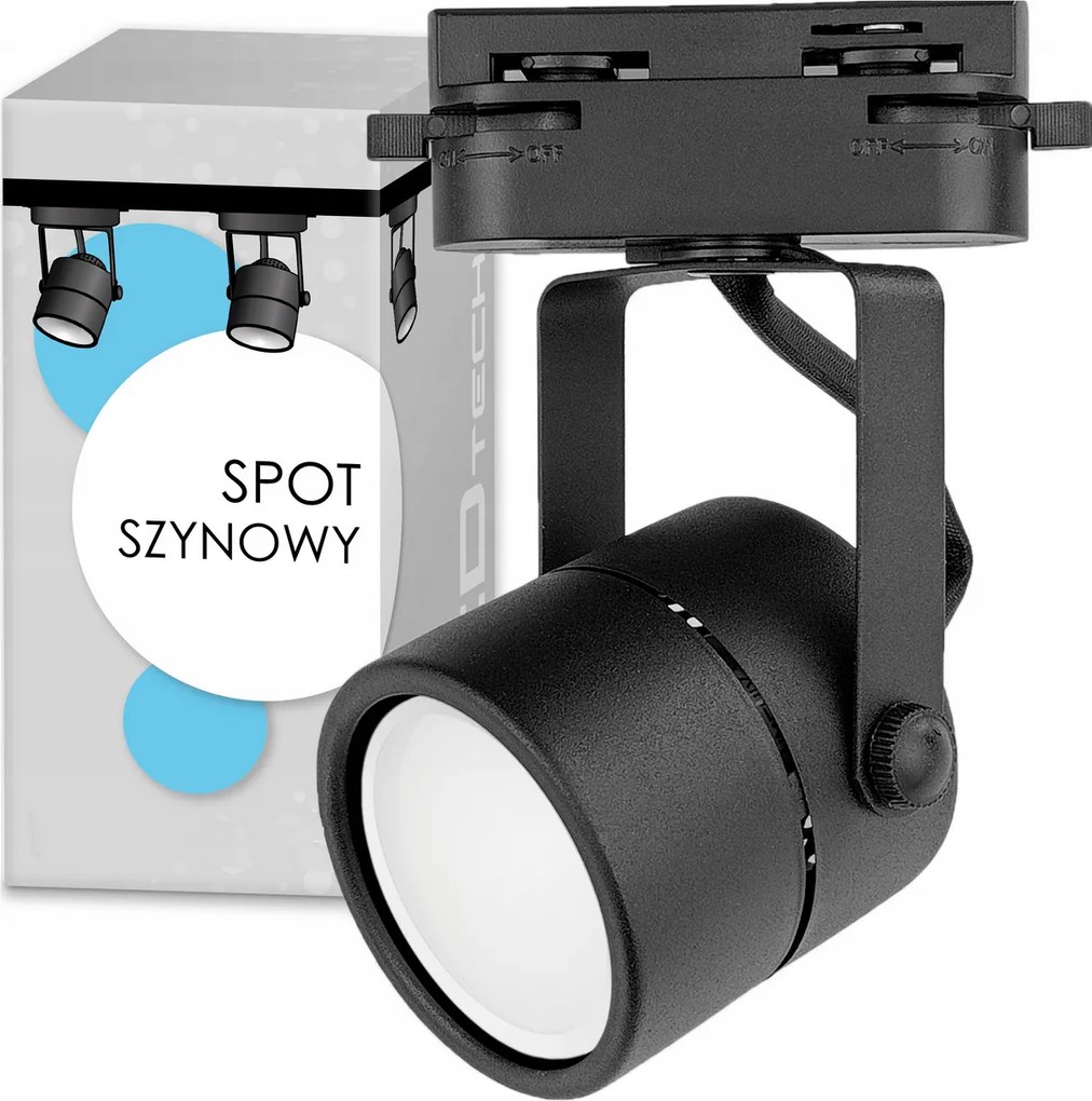 BERGE LED bodový reflektor pre žiarovku GU10, pohyblivý - čierny