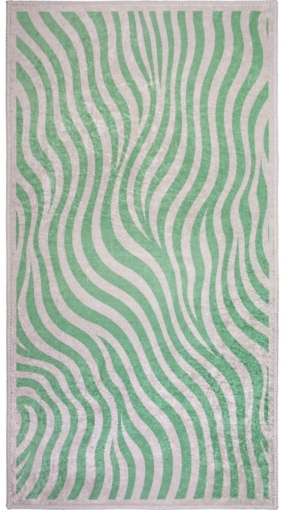 Zelený prateľný koberec 160x230 cm Green Zebra – Vitaus