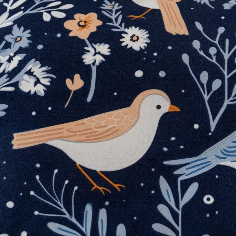 Obliečky z mikrovlákna DENIM BIRDS modré Rozmer obliečky: 70 x 90 cm | 140 x 220 cm