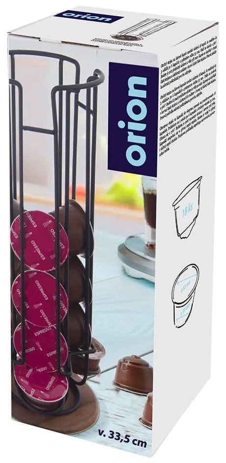 Čierny stojan na kapsule Radka – Orion