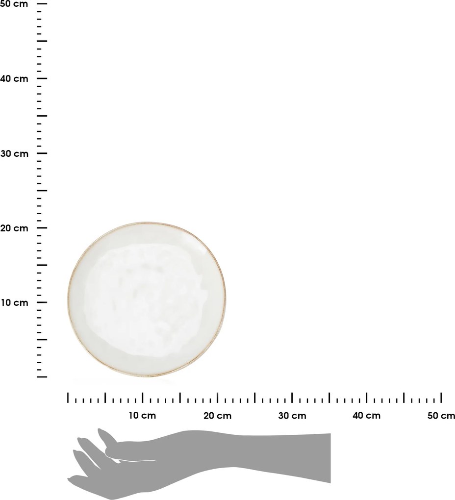 Kameninový tanier Sia, (fi) 21 cm, krémový