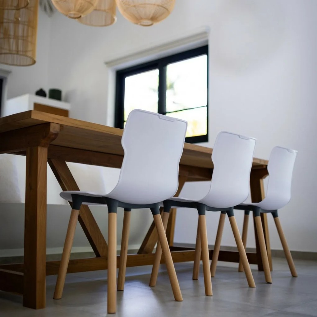 Stolička Duo wood Carrara 50,3 x 46,3 x 80,9 cm