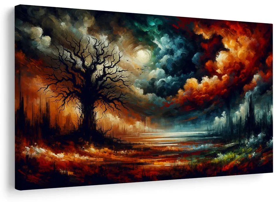 Obraz dramatická obloha a strom života