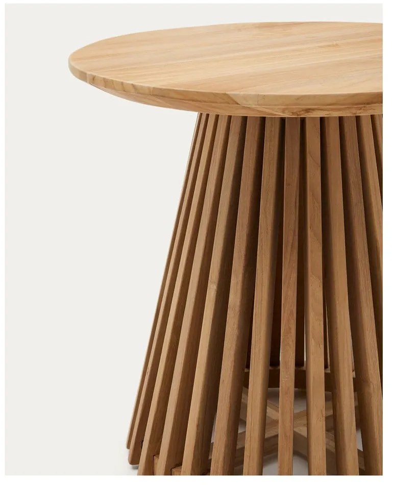 Príručný stolík z teakového dreva Kave Home Irune, ø 50 cm