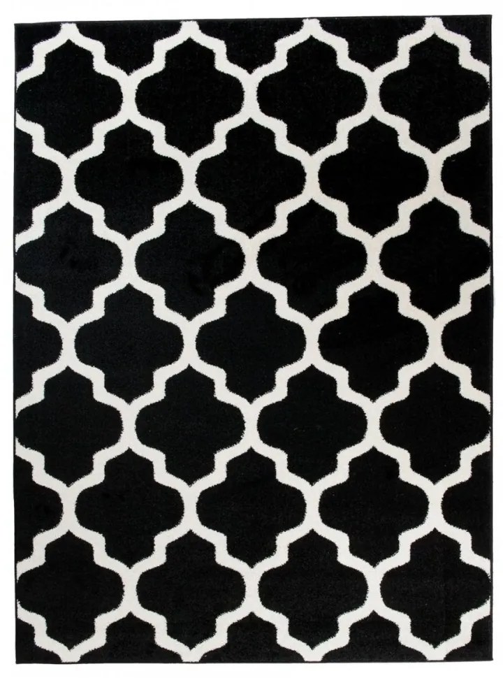 Kusový koberec Berda čierny, Velikosti 80x150cm