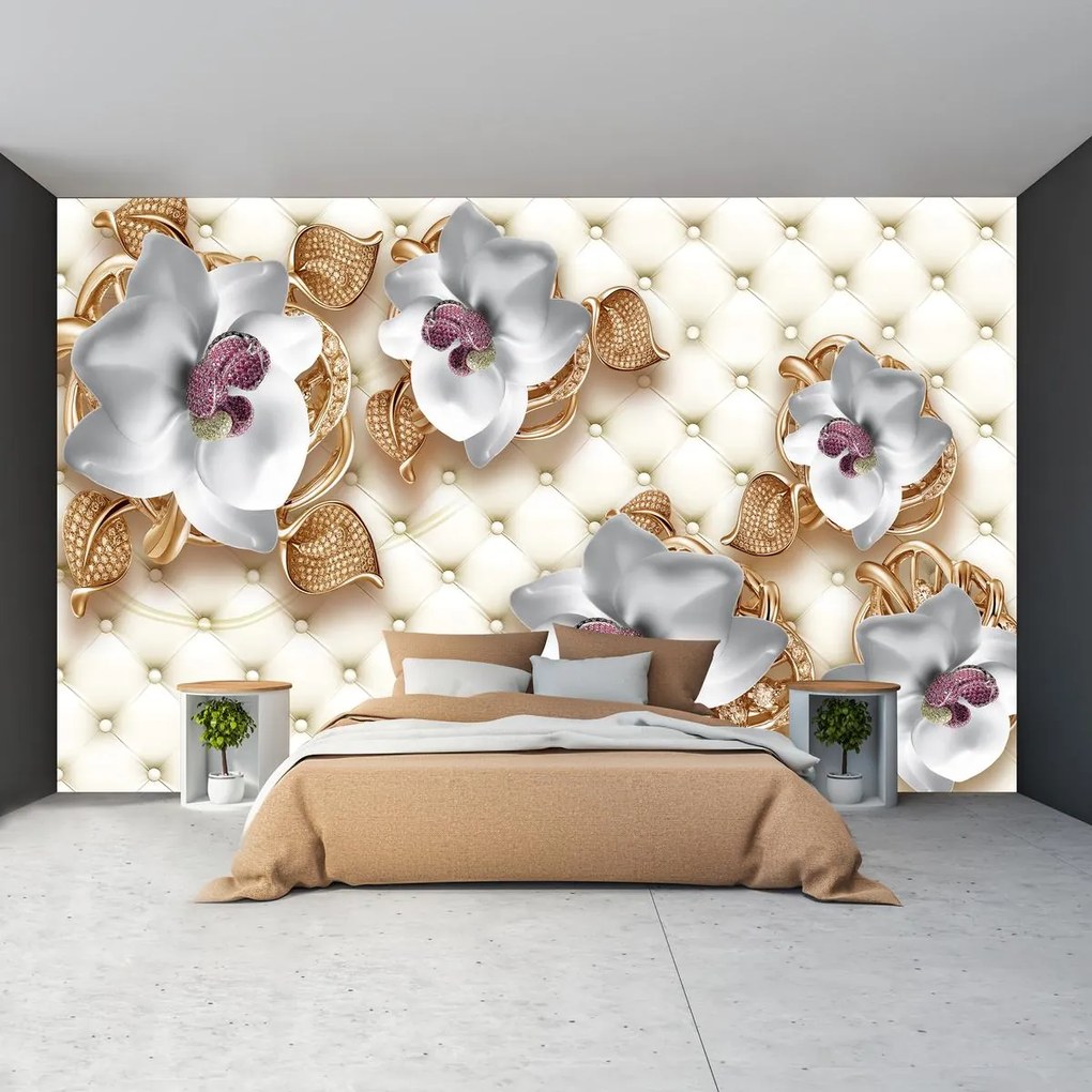 Fototapeta - Zlaté kvety (147x102 cm)