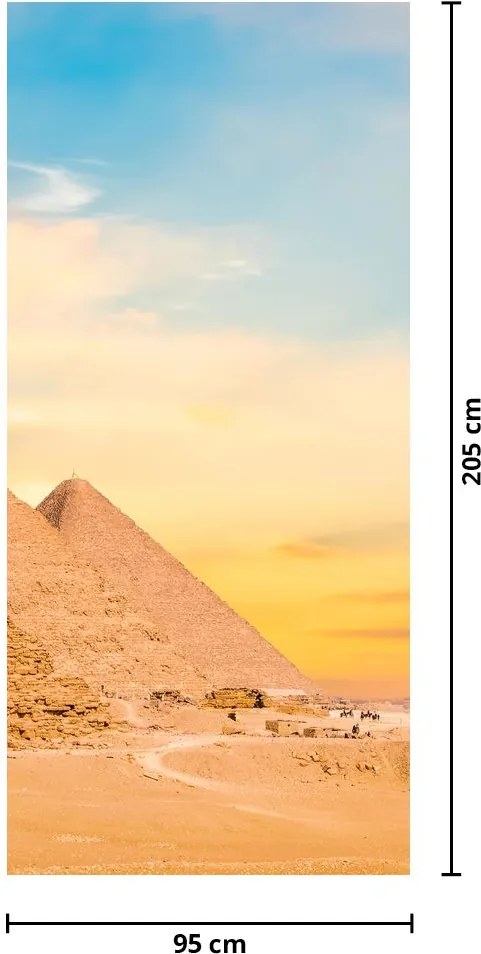 Fototapeta na dvere - Egyptské pyramídy (95x205cm)