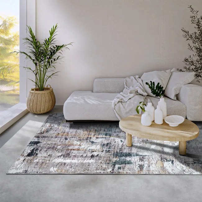 Koberec Elle Decoration Imagination Malard saphire zlatý