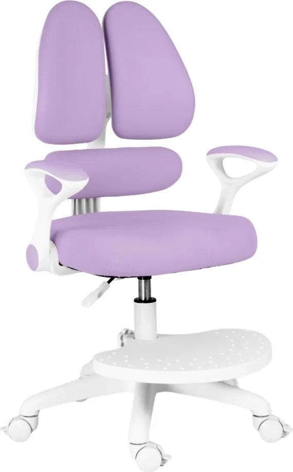 Detská rastúca stolička Neoseat KIDDY TWO — látka, prateľný poťah, fialová