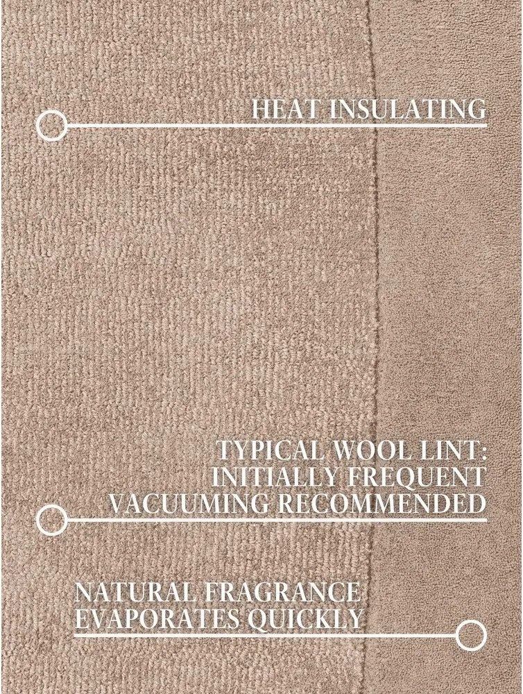 Béžový ručne tkaný okrúhly koberec s prímesou vlny ø 160 cm Kari Organic – Villeroy&Boch