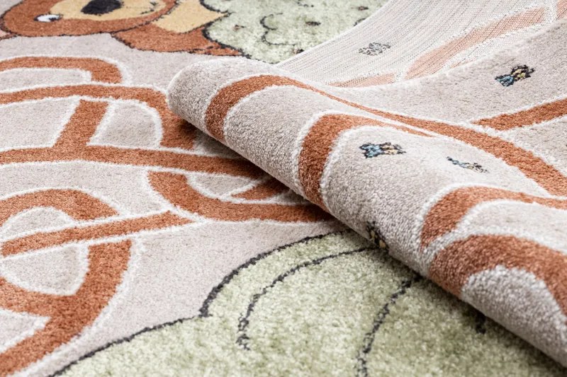 Detský kusový koberec Fun Honey with Bear beige, 140x190, hnedá, detská izba, Dywany Łuszczów