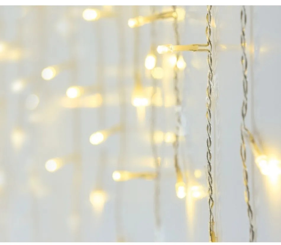 Vianočný svetelný dážď 180 LED, IP44, 6 m, teplá biela, 6 m