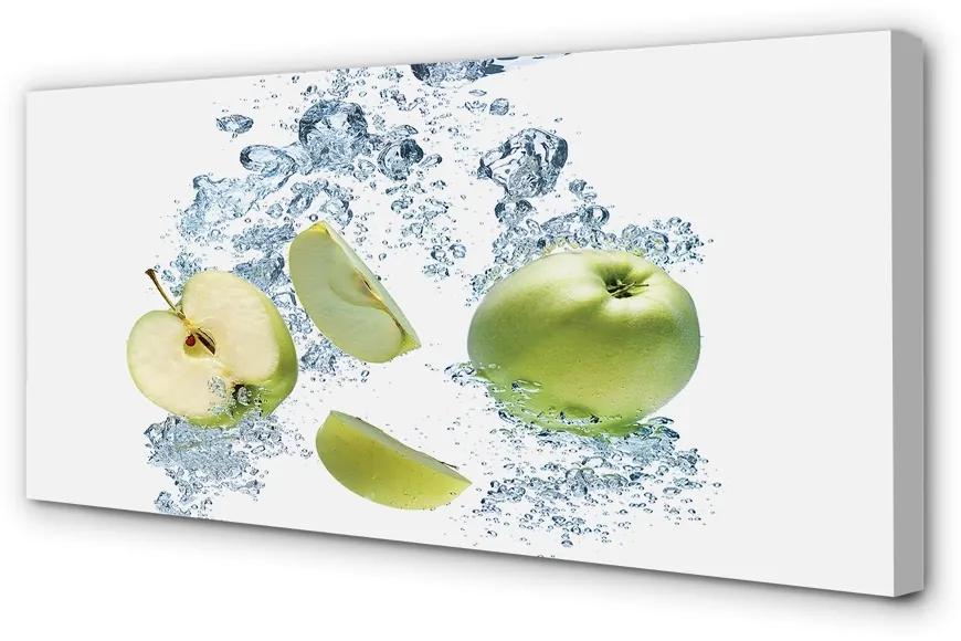 Obraz canvas Voda jablko nakrájaný 120x60 cm