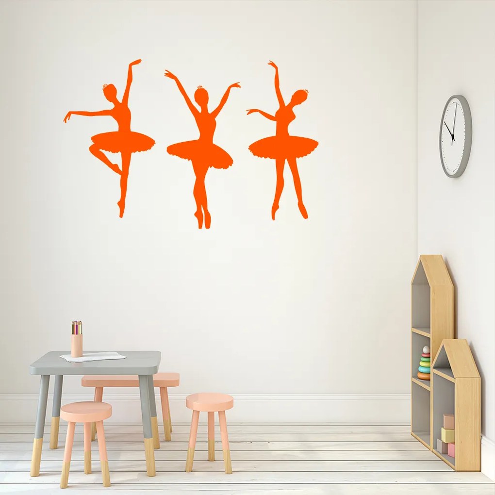 Veselá Stena Samolepka Balet Farba: modrá, Veľkosť: 100 x 67 cm