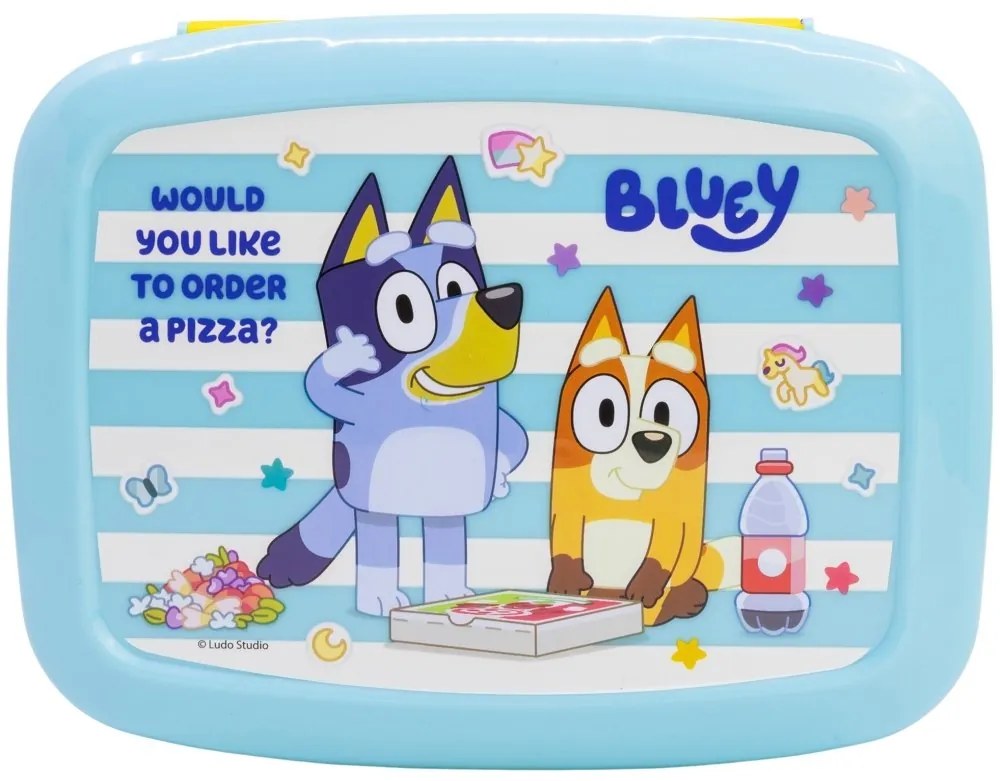 Multibox na desiatu Bluey s 3 priehradkami a táckou