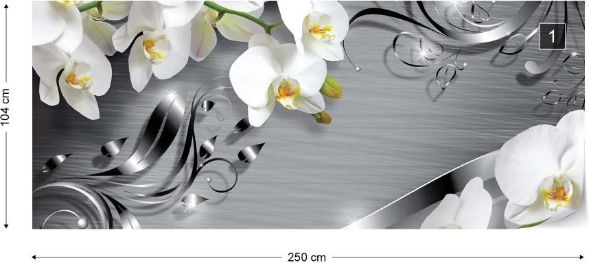 Fototapeta GLIX - Luxury Orchids  + lepidlo ZADARMO Vliesová tapeta  - 250x104 cm