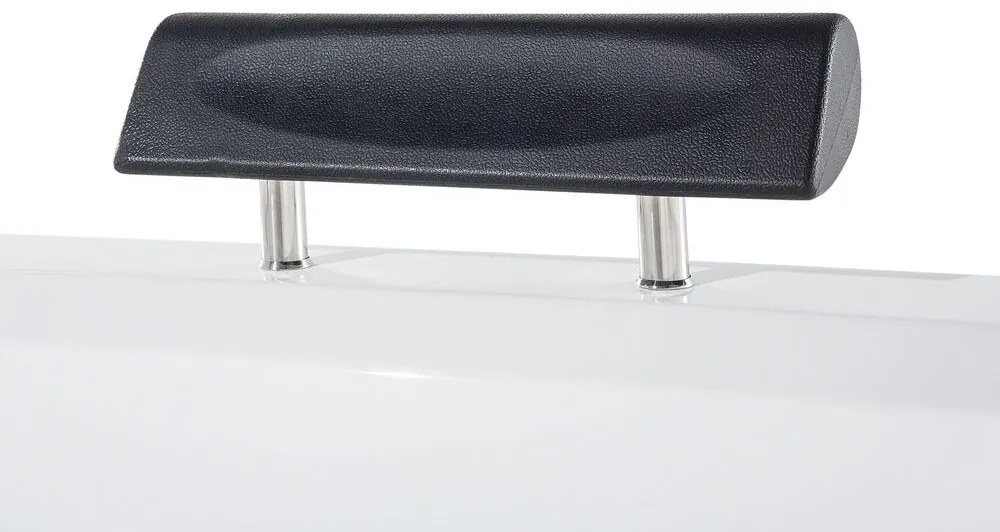 Vírivá vaňa s LED osvetlením 172 x 83 cm biela MONTEGO Beliani