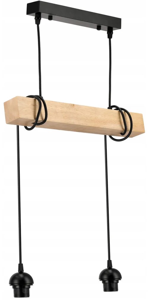 BERGE Sklenená LED závesná lampa Beam 2xE27 - dymová guľa