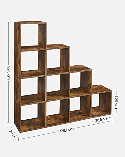 Deliaca stena, 10 priehradiek, 129,5x129,5x29cm