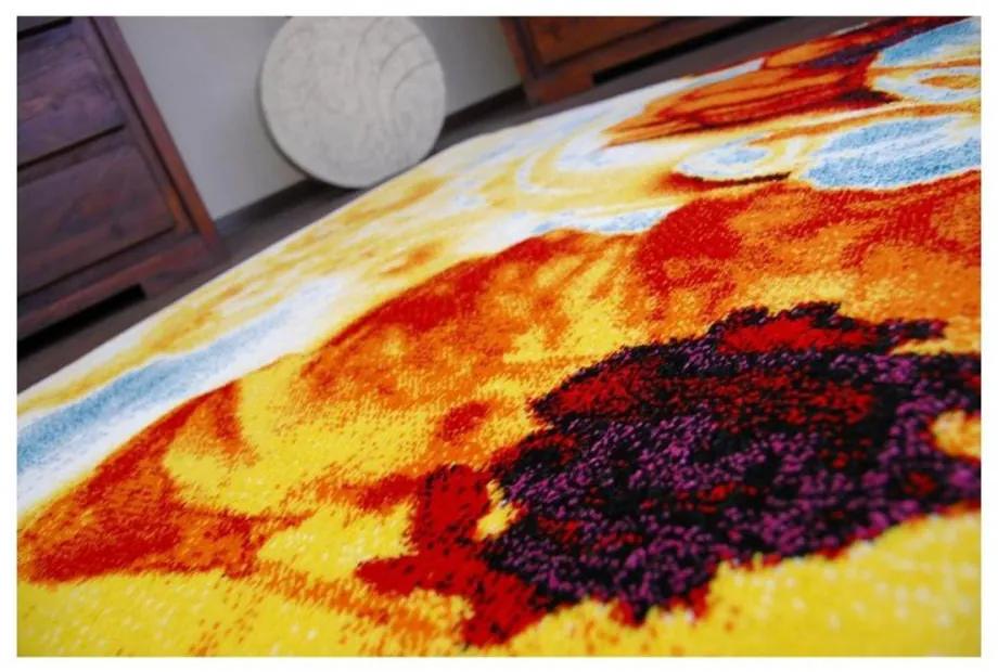 Kusový koberec Kvety žltý 120x170cm