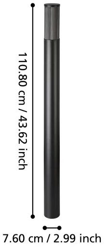 Eglo 901035 - Vonkajšia lampa SALLE 1xE27/15W/230V 110 cm IP54