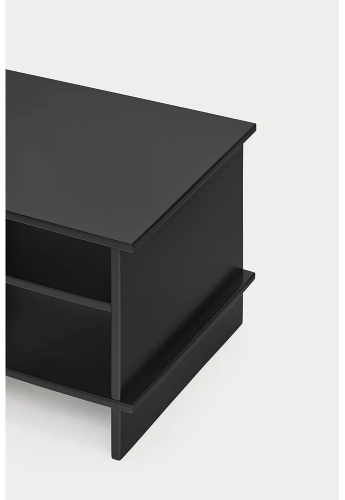 Čierny nočný stolík s poličkami Inari – Teulat