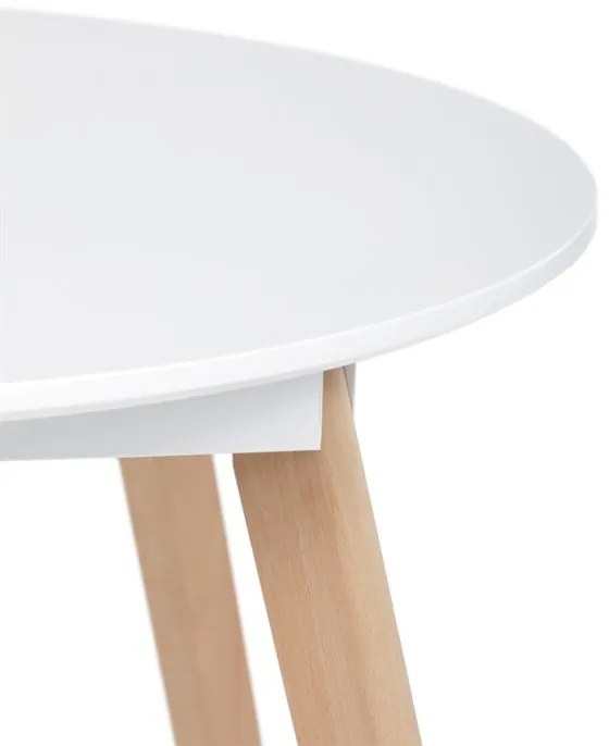 Autronic BONTEC Okrúhly jedálenský stôl 80x80cm, mdf DT-316 WT Farba: Biela