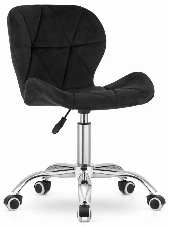 Set do pracovne ZARIMO stôl 80x40 cm dub sonoma + kreslo AVOLA VELVET čierne