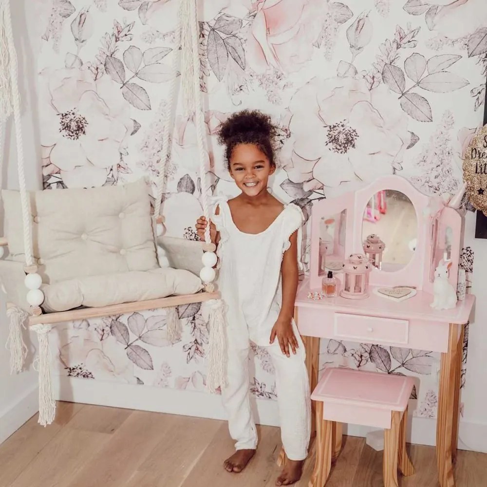 Tapeta ružová záhrada 280x100 cm