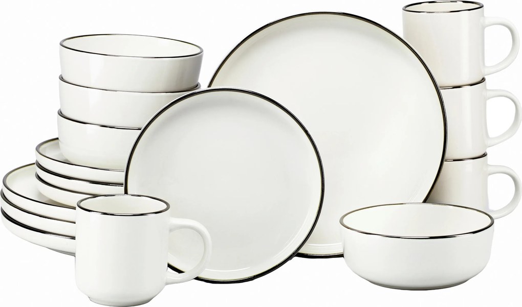 XXXLutz KOMBINOVANÝ SERVIS Nordic Festive Creme 16-dielne Creatable - Online Only bytové doplnky - 007768040702