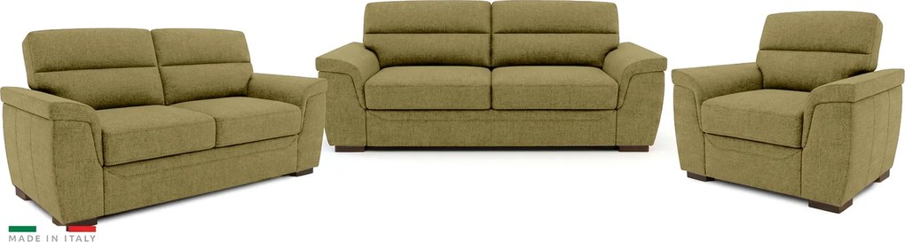 Sedacia zostava ROSSO II 3+2+1, zelená (enjoy new lux - 60 moss)