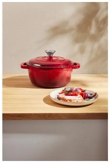 Silvercrest® Liatinový hrniec, 2,8 l (červená) (100393108)