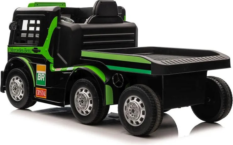 LEAN CARS Elektrické autíčko Mercedes s návesom XMX622B, LCD, zelené
